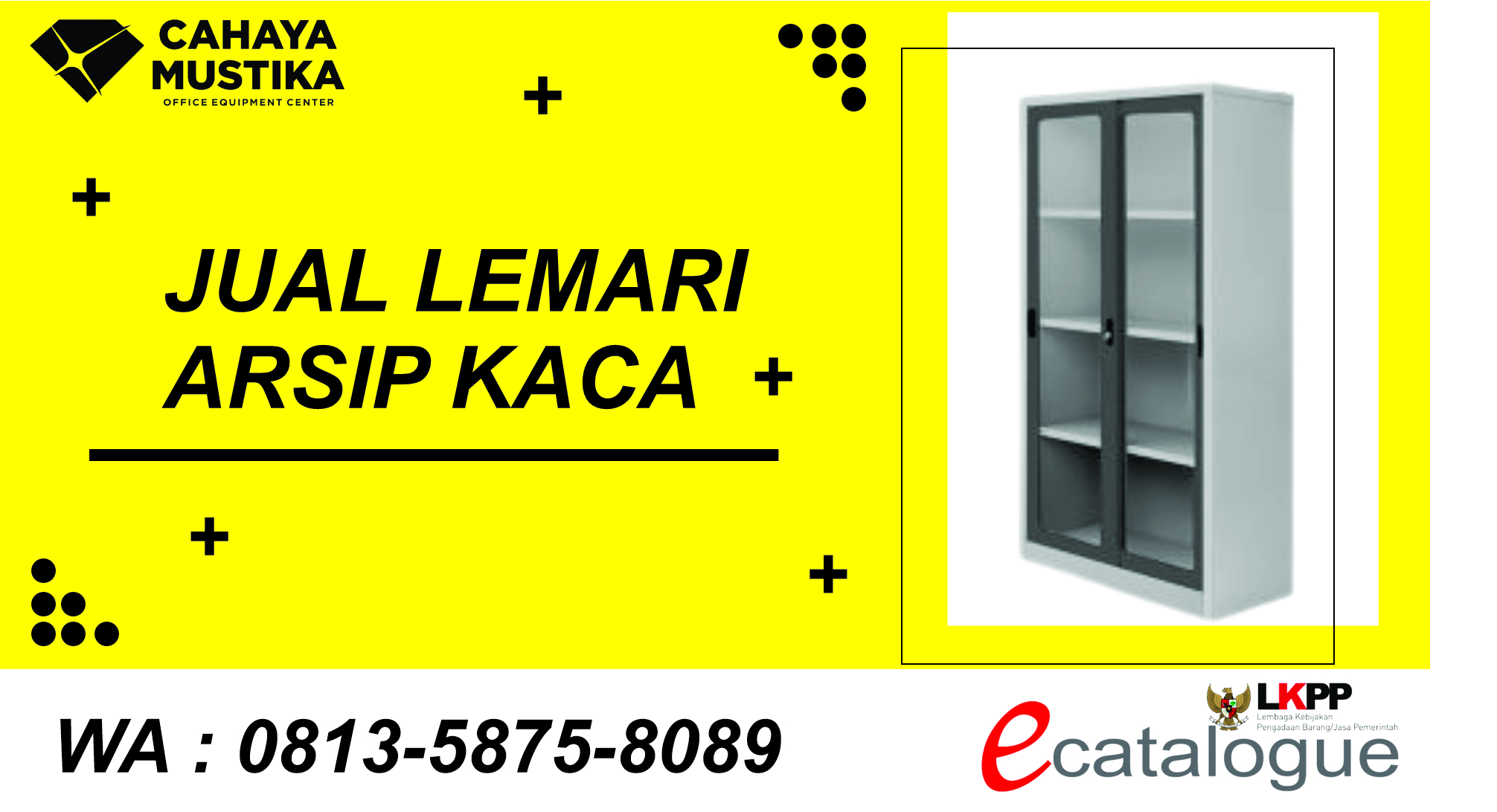 Jual Almari Arsip Kaca 2 Pintu E-Katalog Surabaya