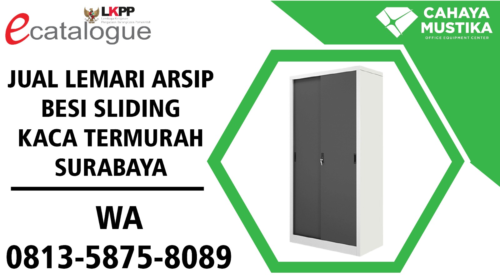 Jual Lemari Arsip Besi Sliding Kaca Termurah E-Katalog Surabaya