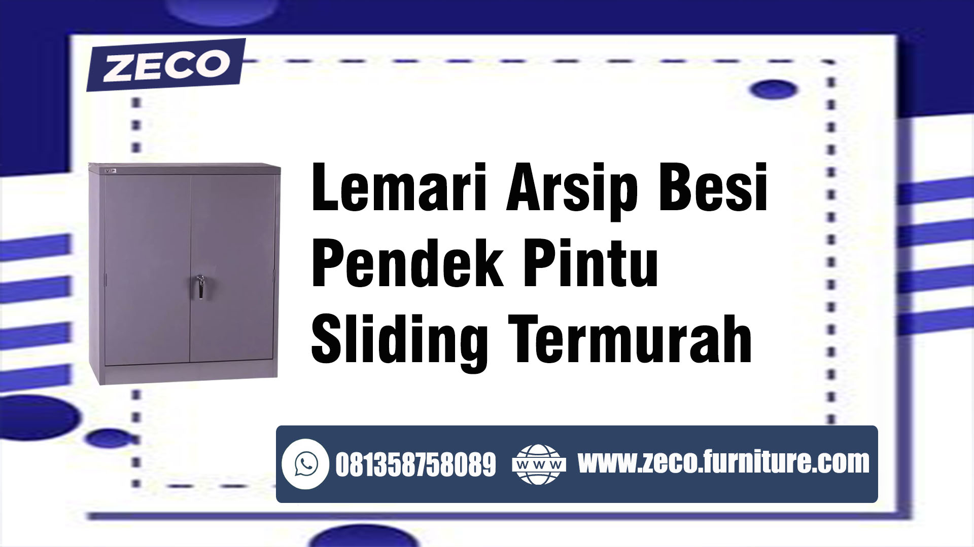 Lemari Arsip Besi Pendek Pintu Sliding Termurah