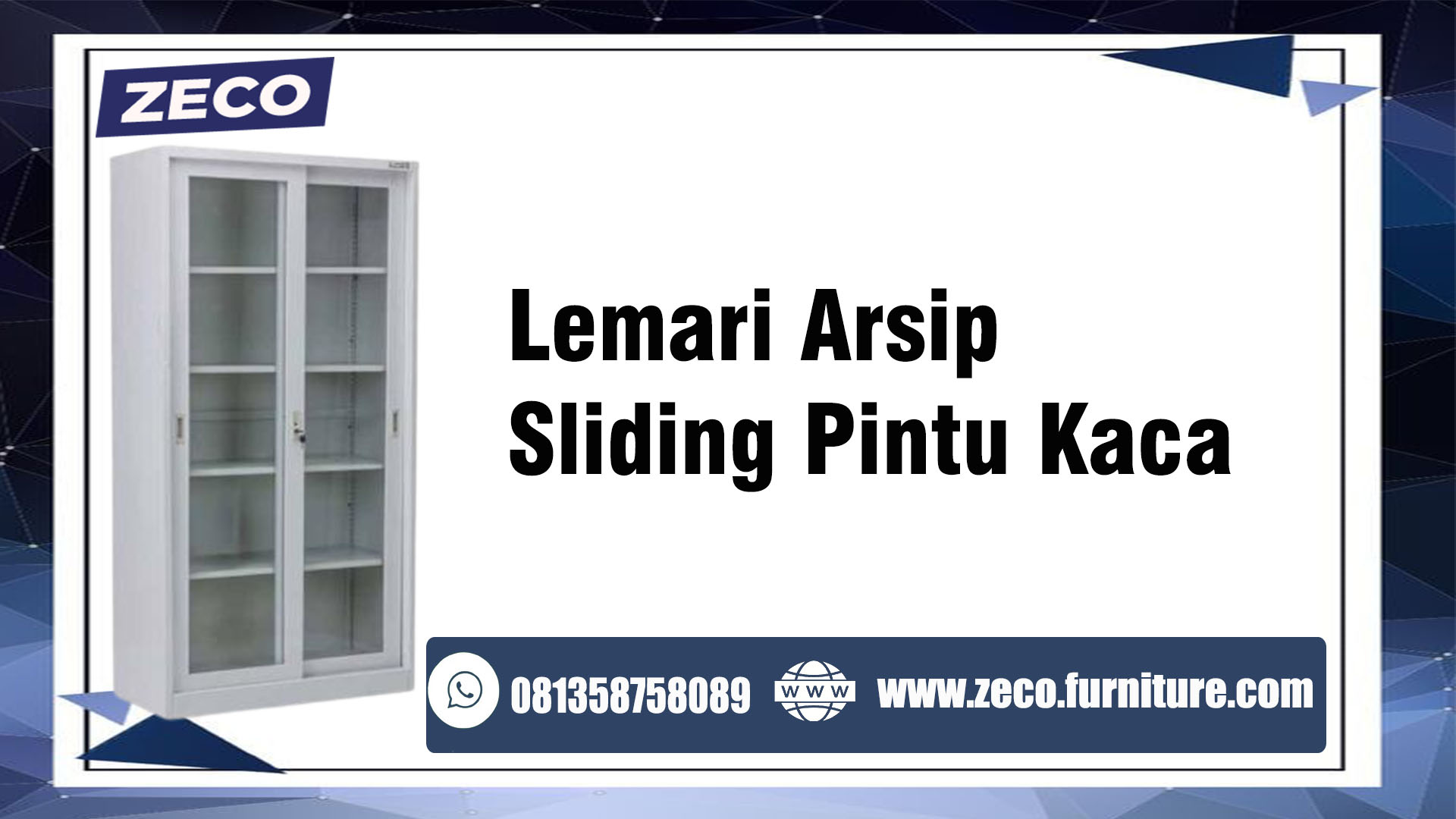 Lemari Arsip Sliding Pintu Kaca